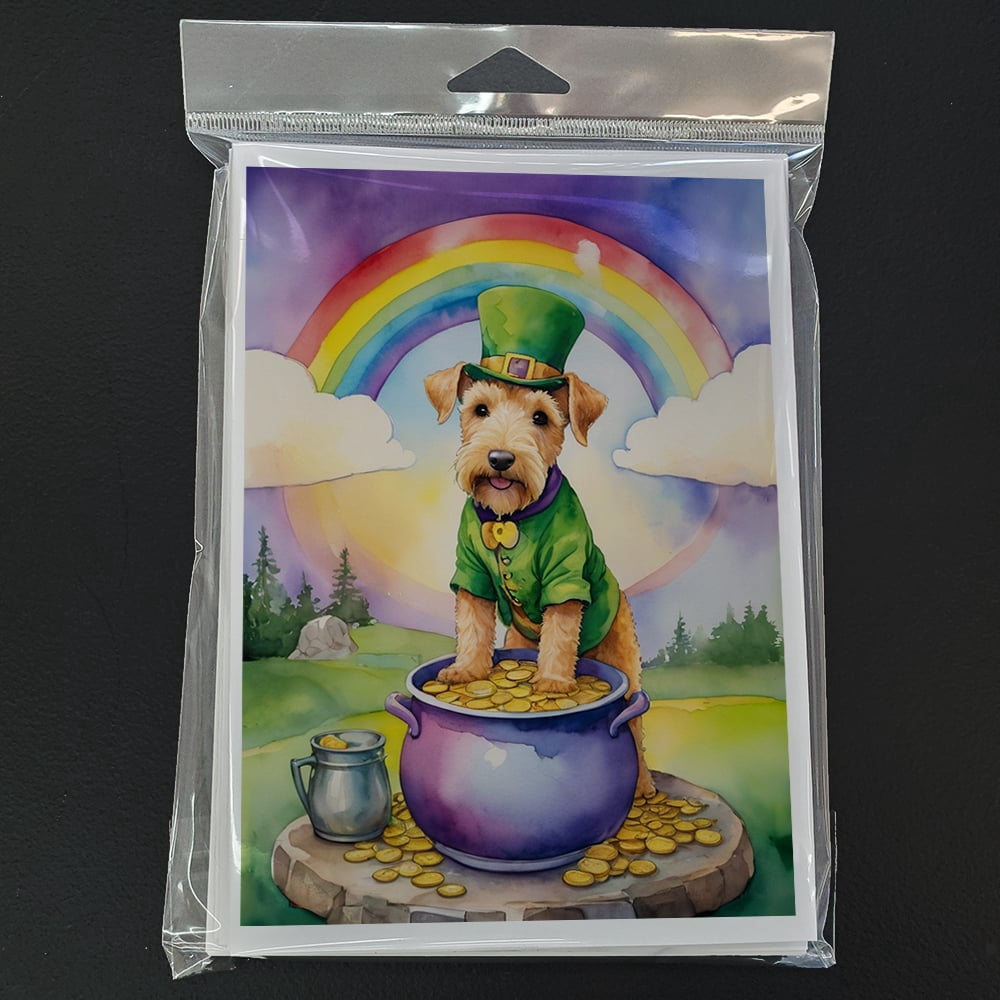 Lakeland Terrier St Patrick's Day Greeting Cards Pack of 8 7 in x 5 in
