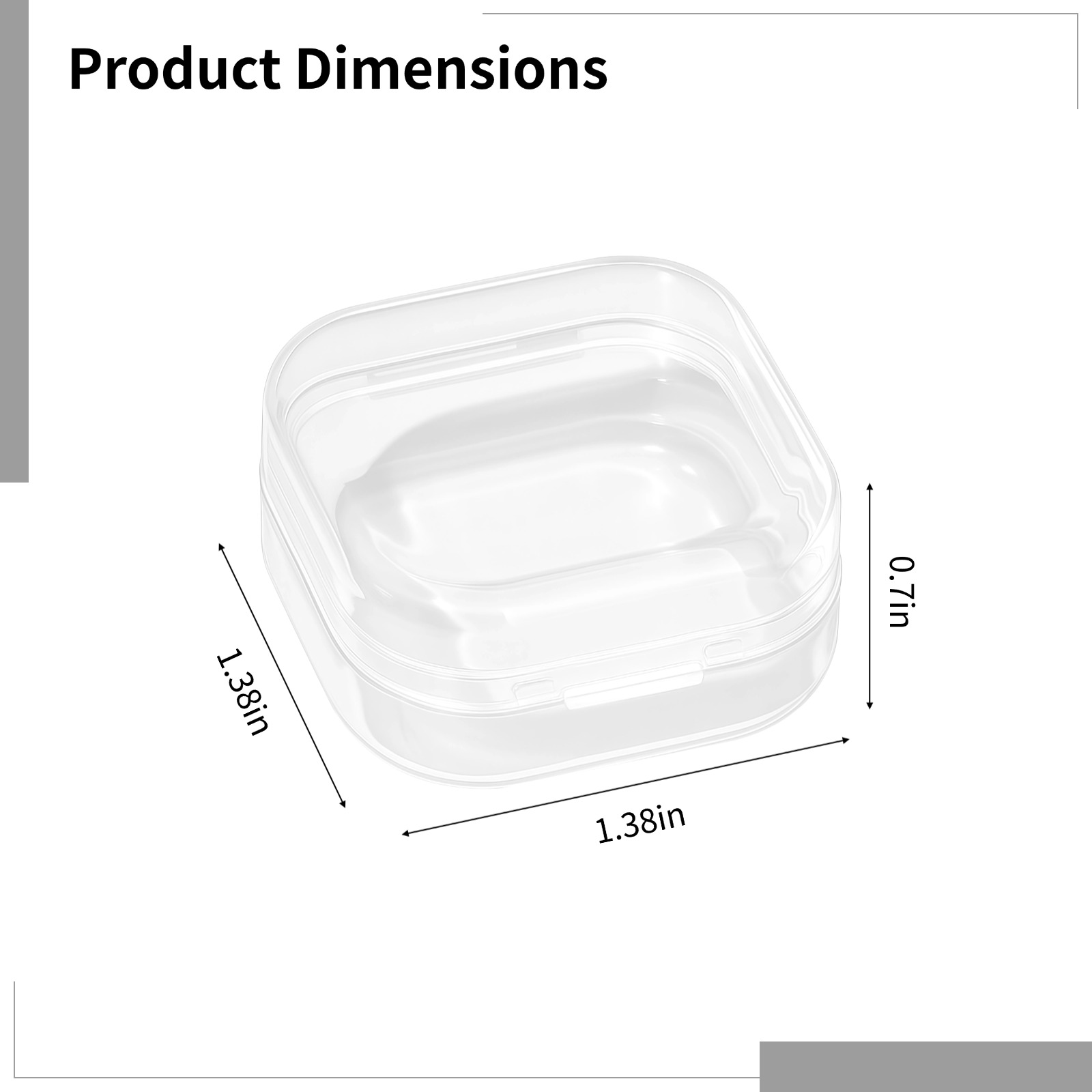 300 Pcs Square Plastic Transparent Bead Storage Containers, Small Jewelry Organizer Box for Beads, Earrings, and Crafts, Clear Plastic Organizer for Sorting and Storing Small Items