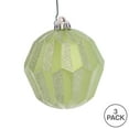 thumbnail image 3 of Vickerman 5" Celadon Glitter Faceted Ball Ornament, 3 per Bag, 3 of 3