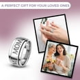 thumbnail image 6 of Mom Spinner Anxiety Rings for Men Women 925 Sterling Silver Jewelry Wedding Band Stress Relief Birthday Christmas Gifts Size 10 Women, 6 of 8