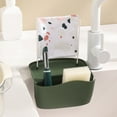 thumbnail image 4 of vnanda Small Item Storage Sink Drain Rack Kitchen Sink Shelf Soap Sponge Drain Rack Holder Suction Cup Sink Hanging Basket with Drain Holes Kitchen Organizer, 4 of 8