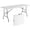 6 foot, variant on 4Ft Plastic Folding Table,Fold-in-Half Portable Picnic Table Outdoor for Camping,Party,Wedding,Kitchen,Beach,with Lock,Handle,White-Straight Leg