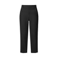 thumbnail image 5 of Ninixx Womens Straight Leg Business Casual Slacks Elastic Waist Dressy Trousers with Pockets Work Office Outfits for Daily Wear, 5 of 5