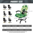 thumbnail image 6 of SCRAWLGOD St. Patrick's Day Stretch Computer Office Chair Cover Non-Slip Rotating Chair Cover Scratch Resistant Desk Rotating Chair Slipcovers, Cat Clover Leprechaun Hat Green, L, 6 of 7