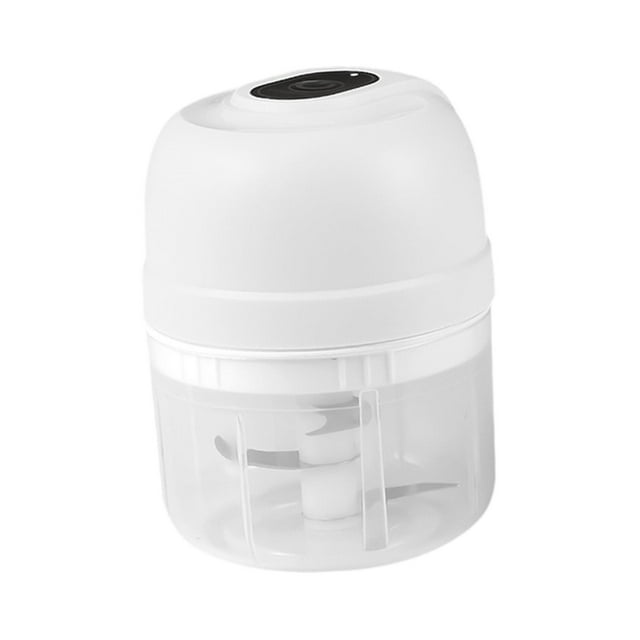 Mini picadora eléctrica de ajo, de verduras, pimienta, especias, de frutas, procesador de alimentos para bebés, licuadora de alime blanco