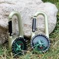 thumbnail image 6 of Survival Mini Compass Keychain Zinc Alloy Small Pocket Compass Carabiner Buckle Outdoor Accessory for Camping Hiking Backpacking -Golden, 6 of 8