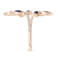 thumbnail image 6 of ANGARA Natural Marquise Sapphire Olive Leaf Ring in 14K Rose Gold for Women (Size-4x2mm) | September Birthstone, Birthday, Anniversary, Jewelry Gift for Women | Natural Blue Sapphire Ring, 6 of 11
