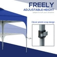 thumbnail image 5 of Outsunny 10' x 10' Pop Up Canopy Tent with Wheeled Carry Bag and 4 Sand Bags, Instant Sun Shelter, Tents for Parties, Height Adjustable, for Outdoor, Garden, Patio, Blue, 5 of 9