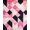 Pink Black White, Pattern 5, variant on ODIKA 8'x10' Washable Area Rug Non-Slip Chair-Friendly Mat Geometric Modern Abstract Maze With Interlocking Diamond Grid Motif for Dining Room, Large Office, Lounge