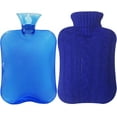 thumbnail image 1 of Classic Rubber Transparent Hot Water Bottle 2 Liter with Knit Cover, 1 of 8