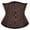 02-Brown, variant on Plus Size Corset for Women Underbust Embroidered Bustier Vintage Waist Trainer Corsets Tight Steel Boned Cincher