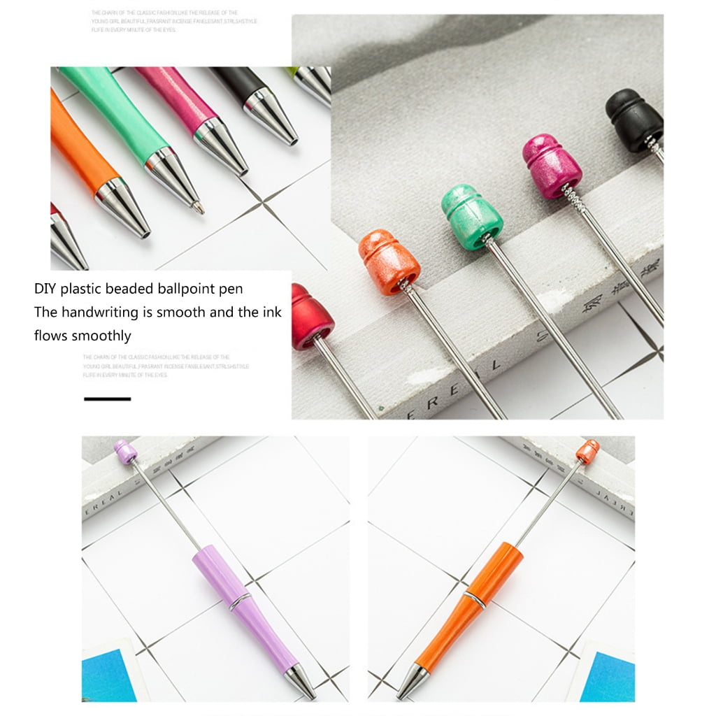 260Pcs DIY Sublimation Pen Blank Beadable Ballpoint Pen with Beads, Refills, Heat Transfer Pen for Christmas Party Favor