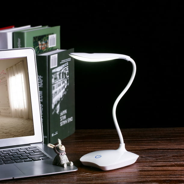 Lampe de Bureau Led avec Port Usb 3 Dimmable Luminosité Tactile Ultraléger  Blanc Rechargeable Oeil Soins Lumière de Table avec 360 ° Tête Rotative  Flexible Tuyau pour Étudier la Lecture de Travail