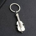 thumbnail image 2 of Xingzhi Violin Shaped Musical Instrument Car Keyrings Key Holder Handbag Decor Accessory, 2 of 6