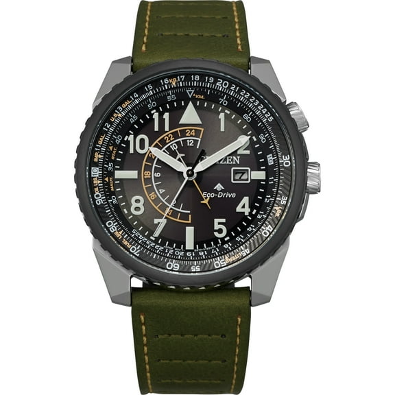 Citizen Men's Eco-Drive Promaster Nighthawk Leather Strap Watch