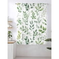 thumbnail image 2 of Sheer Curtains 63 Inch Length, Eucalyptus Leaves Semi Sheer Curtains Light Filtering Window Treatment, Sage Green Watercolor Farmhouse Privacy Voile Drapes for Living Room Bedroom 52x63 Inch, 2 of 7