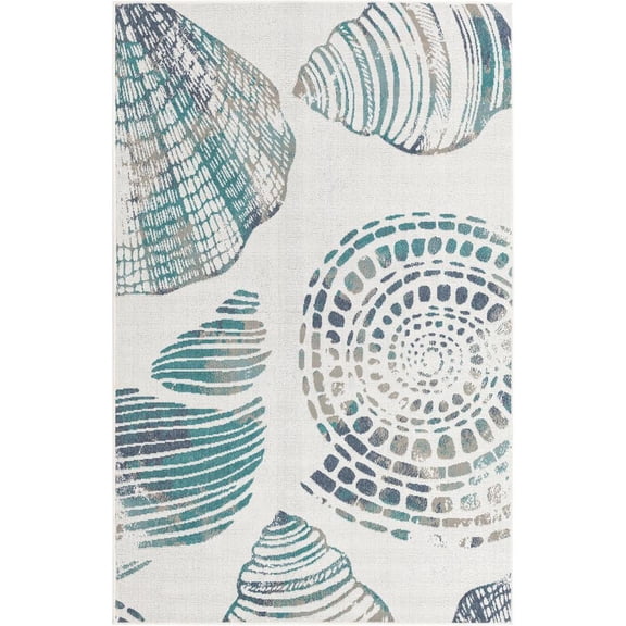 Unique Loom Rectangular 5x8 Rug in Ivory (3157801)