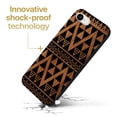 thumbnail image 3 of Case Yard Wooden Case for iPhone-SE Soft TPU Silicone cover Slim Fit Shockproof Wood Protective Phone Cover for Girls Boys Men and Women Supports Wireless Charging Negative Triangle Pattern Design, 3 of 7