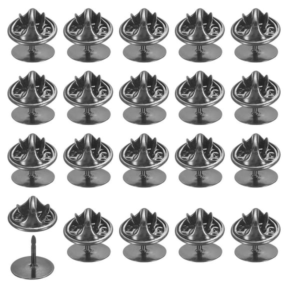 50Pairs Metal Locking Pin Backs, Butterfly Clutch Tie Tacks Pin, Black