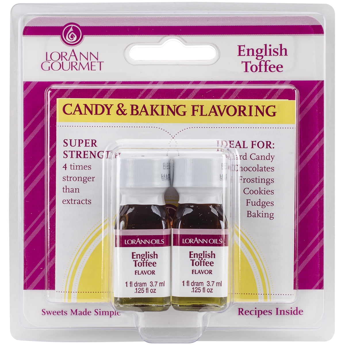 Candy & Baking Flavoring .125oz Bottle 2 Pkg-English Toffee by Lorann Oils