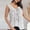 White, variant on Fashion Women V Collar Printed Broken Flowers Sleeveless Shirt Womens Short Sleeve Tops Loose Fit T Shirt Women Pack Casual Short Sleeve Tops Women Tall Women's Shirts Womens Short Sleeve Athletic