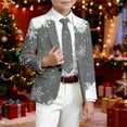 thumbnail image 2 of Vividxx Jacket For Boys Suit Blazer Christmas Printed Boys Jacket Elegant Formal For Holiday Parties And With Stylish Festive Design For Kids And Youth 9-10 Years, 2 of 4