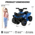 thumbnail image 5 of HOVERMAX 6V Kids Ride-On ATV, Electric Quad with Music, Battery-Powered 4 Wheeler for Toddlers & Children, 5 of 6