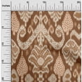 thumbnail image 2 of oneOone Viscose Jersey Brown Fabric Asian Ikat Dress Material Fabric Print Fabric By The Yard 60 Inch Wide, 2 of 4