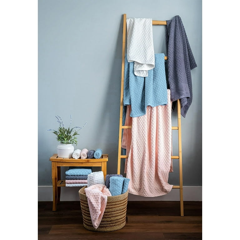Simpli-Magic 8-Pc Absorbent Cotton Bath and Hand Towel Set