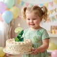 thumbnail image 5 of Green Dinosaur Number Birthday Candle, Creative Cartoon Animal Cake Topper for Party Decor, Fun Birthday Celebration Supplies, Decorative Accessory, Number 2, 5 of 6
