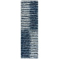 thumbnail image 6 of SAFAVIEH Hudson Shag Jagoda Striped Area Rug, Navy/Ivory, 5'3" x 7'6", 6 of 10