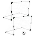 thumbnail image 4 of 2 piezas/juego de portería de fútbol portátil para niños, para deportes de interior y exterior, juego de red de fútbol, portería de fútbol blanca, 4 of 14