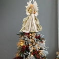 thumbnail image 4 of 13 Inch Elegant Angel Tree Topper with Soft Pinions, Lifelike Doll Ornament for Christmas Tree Top Decoration, Multi-Function Holiday Decor，D, 4 of 7