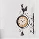 thumbnail image 4 of Reloj de pared, reloj de estación retro de doble cara, reloj de pared de araña redondo con Números arábigos 2, 4 of 8