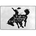 thumbnail image 4 of SKYSONIC Inspirational Quotes Area Rug 72x48in Western Cowboy Non-Slip Floor Carpet for Indoor Living Dining Room and Bedroom Area, 4 of 7