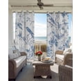 thumbnail image 4 of White Blue Spring Floral Blackout Curtains 84 Inches Long for Bedroom, Summer Birds Botanical Thermal Insulated Room Darkening Black Out Window Curtain Panels Grommet Drapes for Living Room, 4 of 8