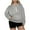 Gray, variant on jobturf Plus Size Hoodies for Women Soft Fleece Half Zip Up Pullover Tops Long Sleeve Casual Oversized Hooded Sweatshirts