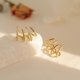 thumbnail image 1 of 100% nuevo, 2 piezas de pendientes de garra de cristal brillante, piercing para orejas con forma de aguja, regalo de San Valentín, plata, negro, código de producto 64523, negro, 1 of 4