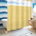 thumbnail image 6 of No Hook Shower Curtain, Yellow Shower Curtains for Bathroom with See Through Top Window, Farmhouse Vintage Yellow Solid Color Modern Waterproof & Washable Bath Curtain 66"x72", 6 of 9
