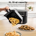 thumbnail image 3 of Ninja Air Fryer, Roast, Bake, Air Fry, Crisps, Broil, Reheats, Keep Warm, 10-in-1, Fries, Frozen Food, Veggies, and Meat, Quick Meals, Healthy Meals, Less Oil, 10 QT, Black, DZ302​, 3 of 5
