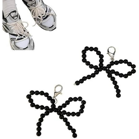 Buckle Pearl Beaded Chain for Women DIY Shoe Pearls Bowknot Shoe Decoration Charms  Butterfly Jewelry Shoe Charms for Sneakers Dress Shoes