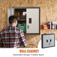 thumbnail image 2 of Wall Mounted Tool Cabinet, 26" Metal Garage Storage Locker with Magnetic Door, Adjustable Shelves, 240 lb Capacity for Home, Office, Warehouse - Black, 2 of 12