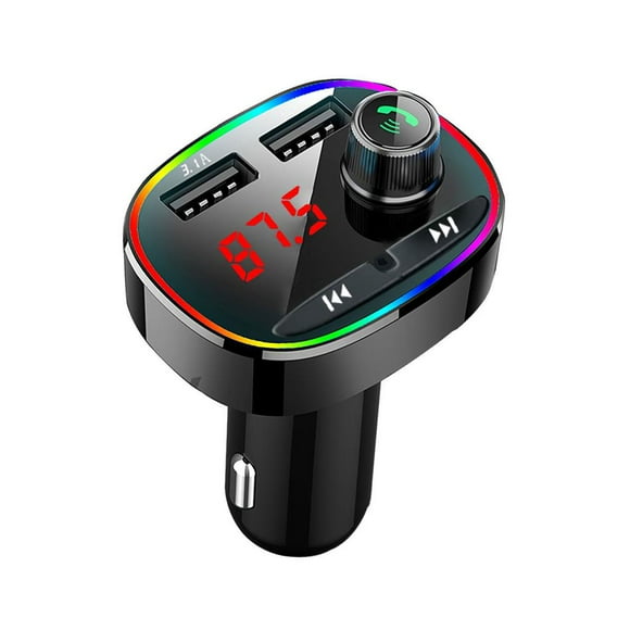 Reproductor De Mp3 Para Automóvil 3.1A Carga Rápida Inteligente Música Multifunción Bluetooth Transmisor Fm Cargador De Automóvil Moderno Y Elegante Encendedor De Cigarrillos Intelectual Para F11 V9 Minnieouse VI003085-00