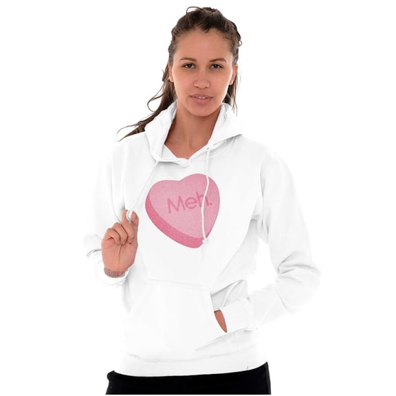 Valentines Day Sarcastic Candy Heart Hoodie Sweatshirt Women Brisco Brands M