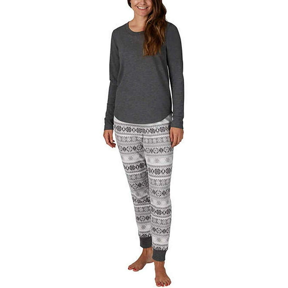 Eddie Bauer Eddie Bauer Ladies' Family Jogger and Long Sleeve Top Pajama PJ Sleep Set