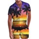 thumbnail image 1 of Traje de camisa informal de dos piezas con pantalones cortos de manga corta para hombre Pompotops  oipoqjl35609, 1 of 1