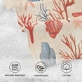 thumbnail image 5 of Yayeee 2 Pack Hand Towels for Bathroom 100% Cotton 16" x 28" Soft Absorbent Kitchen Towel, Blue Starfish, 5 of 7