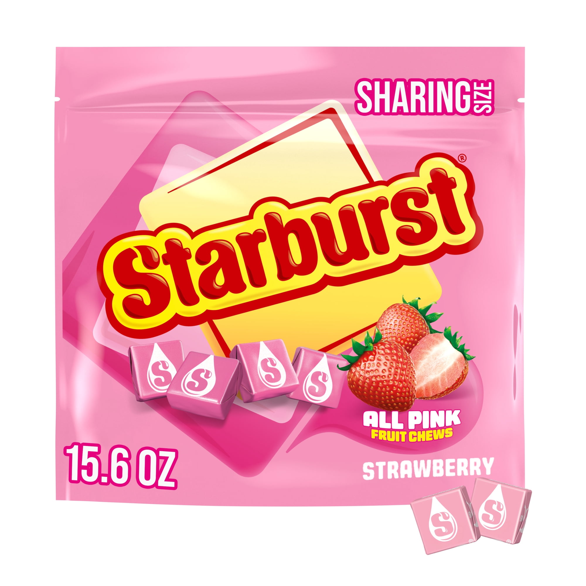 Starburst All Pink Fruit Chews Chewy Candy, Sharing Size - 15.6 oz Bag