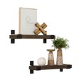 thumbnail image 4 of del Hutson Designs Grace Wrap Bracket Floating Shelves, Dark Walnut, 4 of 9