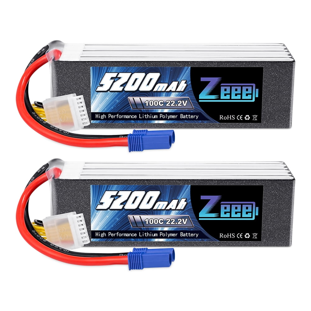 Zeee 14.8V Lipo Battery 4S 100C 9000mAh Battery EC5 Connector with Metal Plates for RC Car RC Truck Traxxas RC Tank RC Models 2 Packs